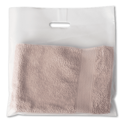 Plain White Cary Bag - Kidney Cut Handle (Medium) DE 420